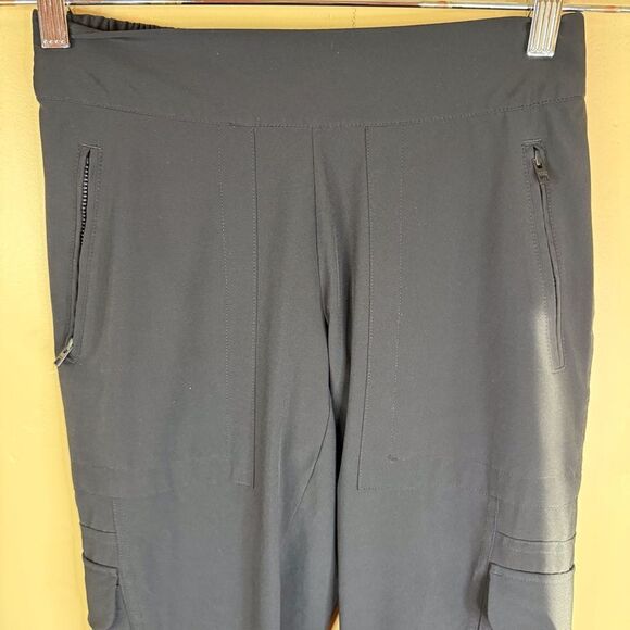 Athleta Chelsea Travel Commute‎ Cargo Black Pants Size 2 Active Street Wear - Picture 2 of 9
